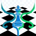 悠扬棋牌品牌标识——金色棋子与棋盘网格构成的圆形徽标